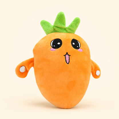 Carrot Toyella Musical Touch Plush Pal on a cream background