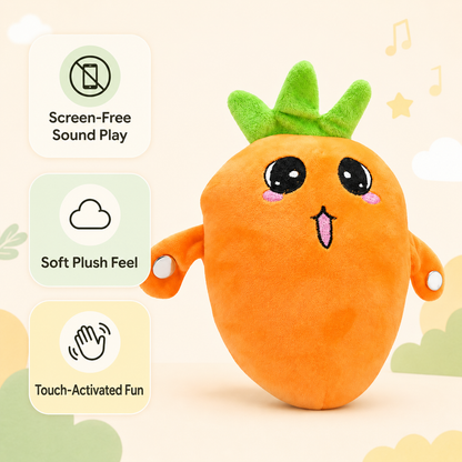 Toyella musical plush benefits: screen-free sound play, soft feel and touch activation