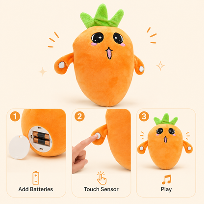 How to use the Toyella Musical Touch Plush Pal with batteries and touch sensors