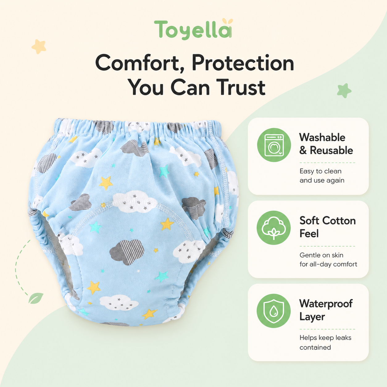 Toyella LittleSteps™ Reusable Potty Training Pants