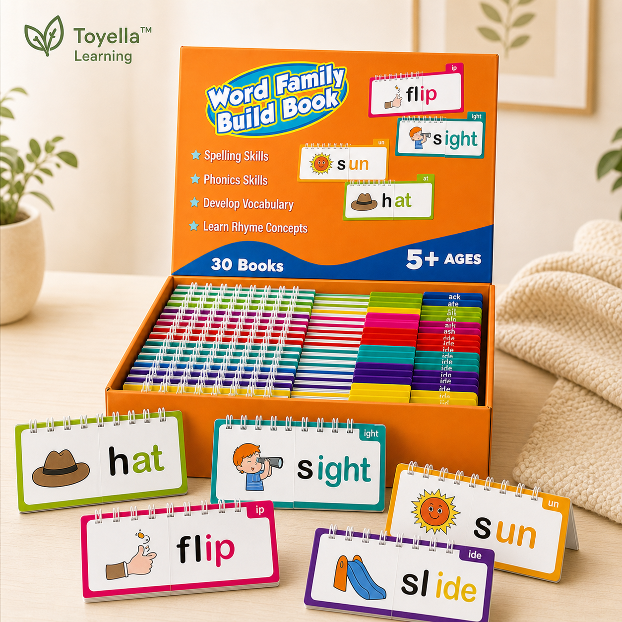 Toyella™ Phonics Word Family Build Book