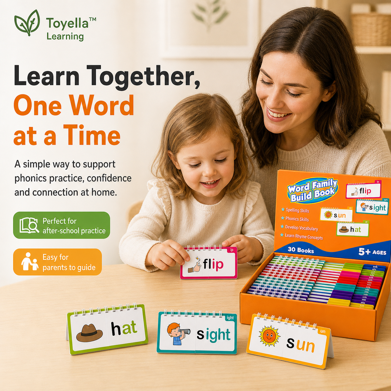 Toyella™ Phonics Word Family Build Book