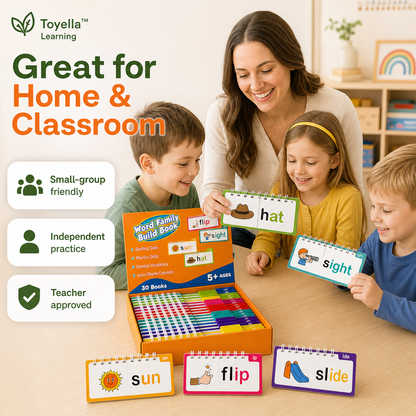 Toyella™ Phonics Word Family Build Book