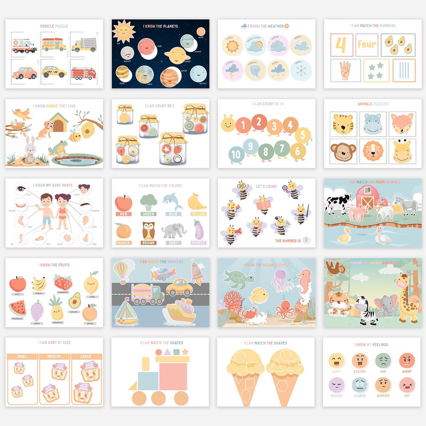 Toyella Printable Busy Book Pack