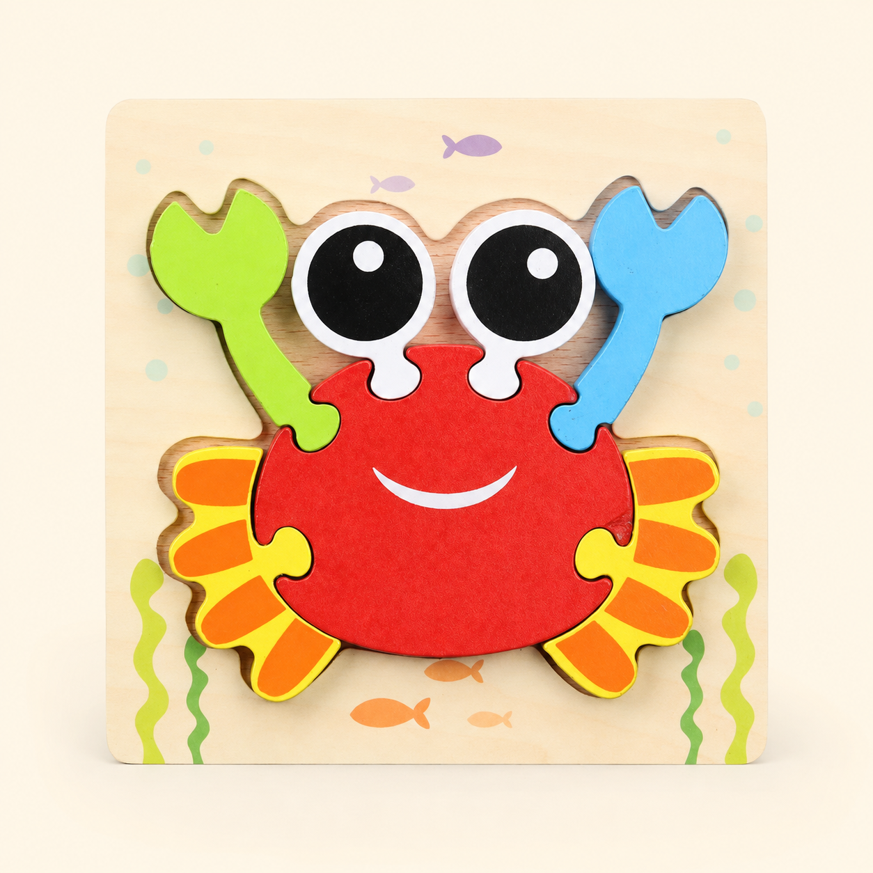 Toyella My First Wooden Puzzle - Design 11 - cream background