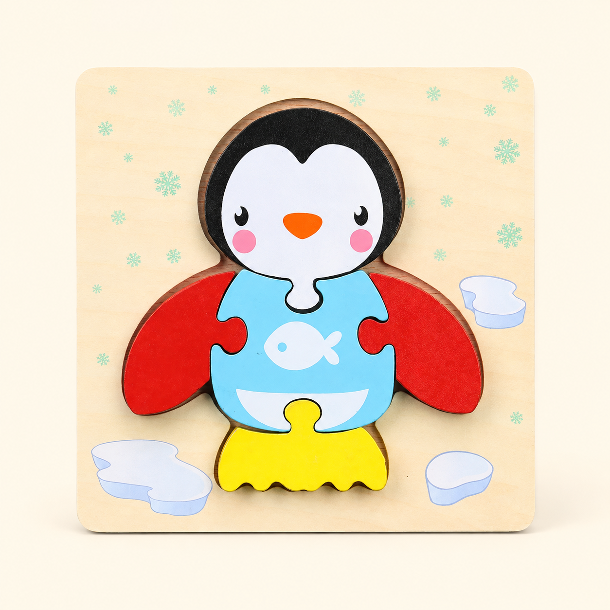 Toyella My First Wooden Puzzle - Design 12 - cream background
