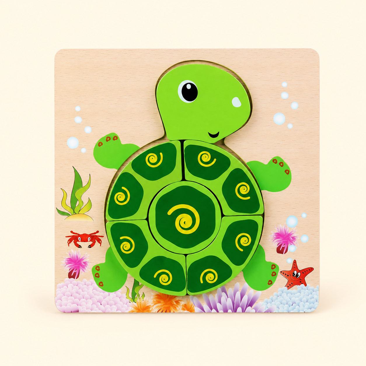 Toyella My First Wooden Puzzle - Design 35 - cream background